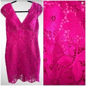 Generation Love Julie Lace Dress in Hot Pink Size XS
